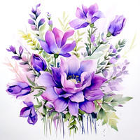 AI Artwork - Lilac Flowers - 10-14-2023